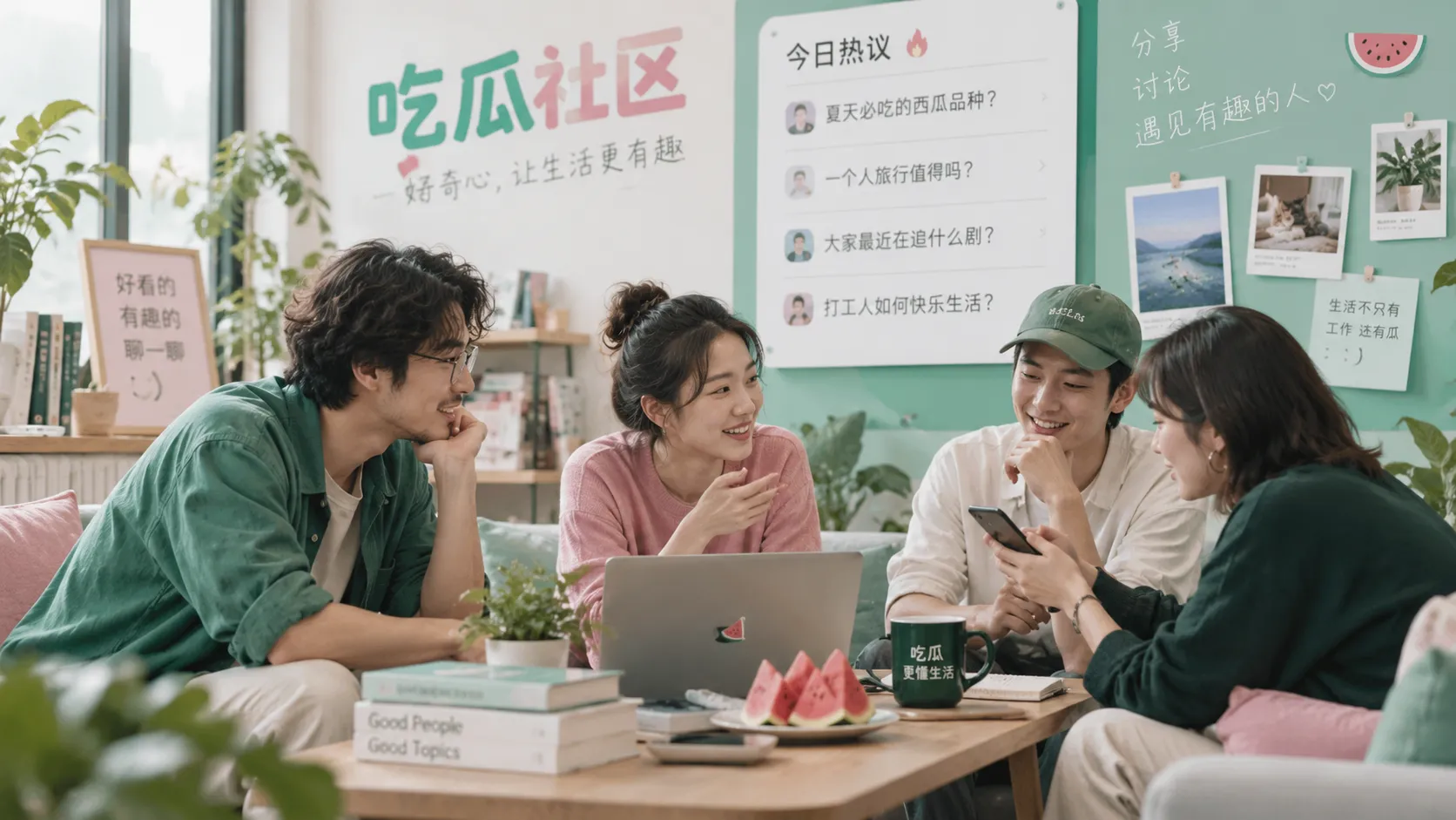 吃瓜社区讨论主题配图